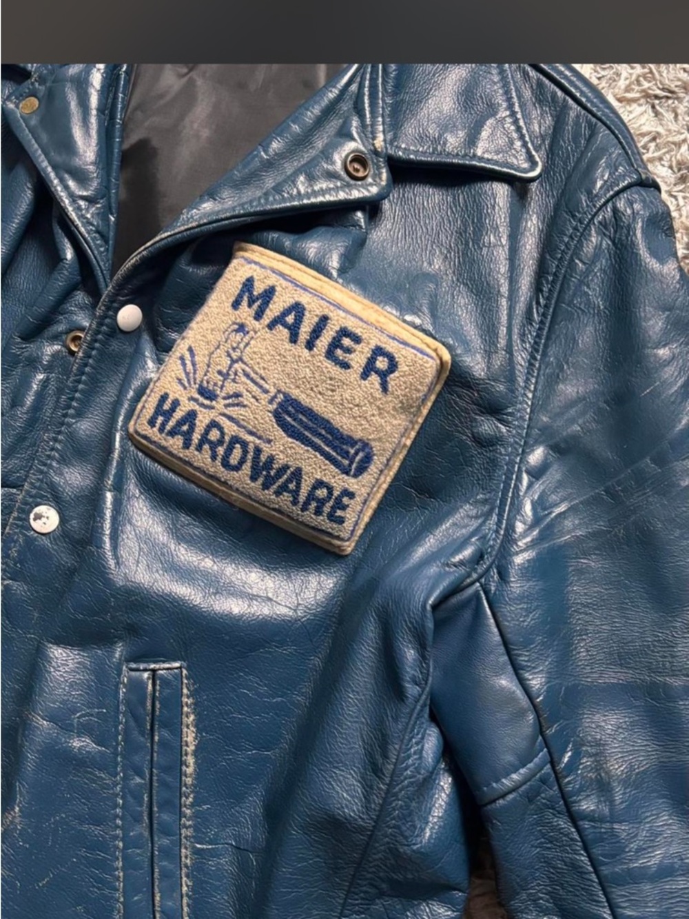 Work Leather Patch Jacket - Picture 2 of 8
